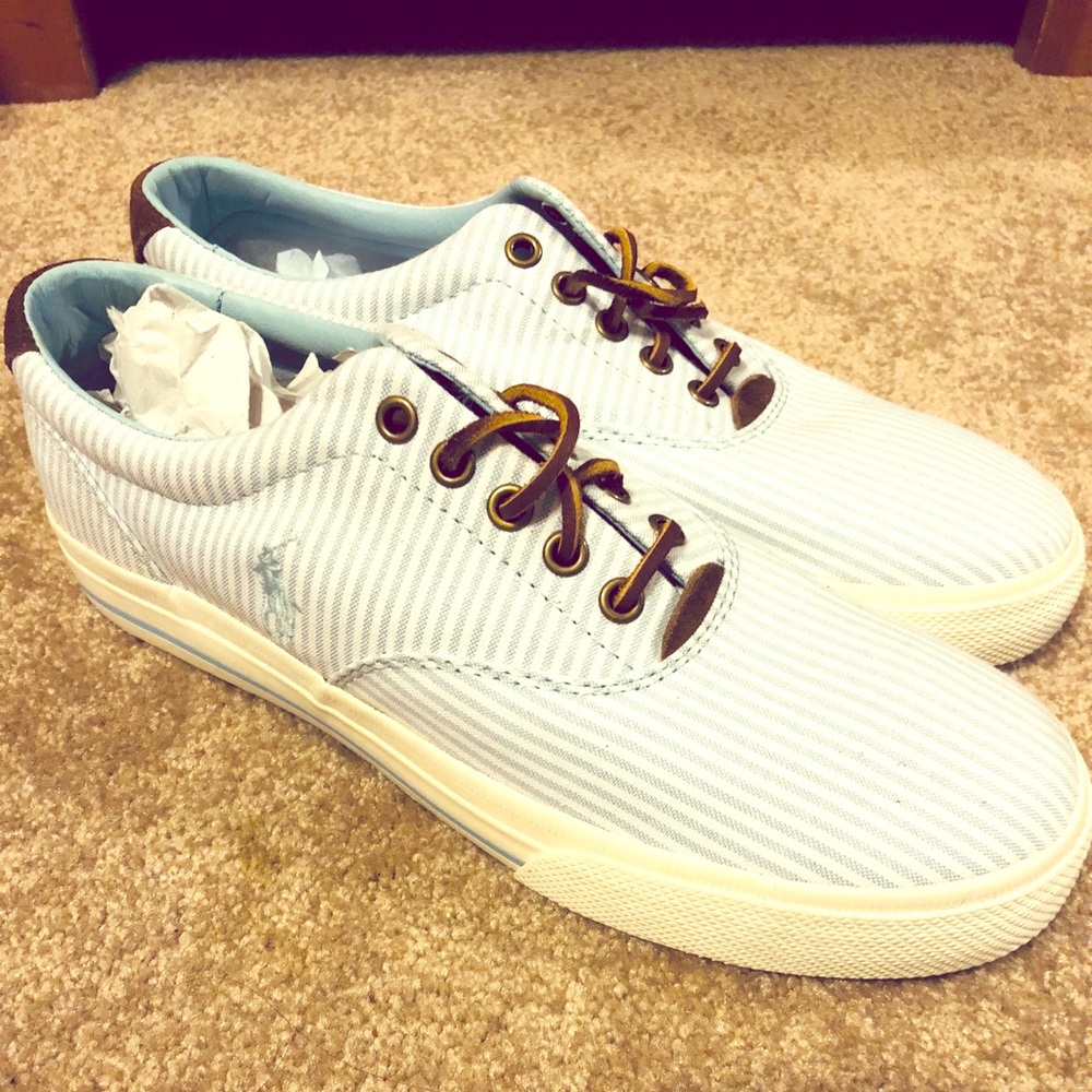 Polo Ralph Lauren sneakers - blue and white stripe